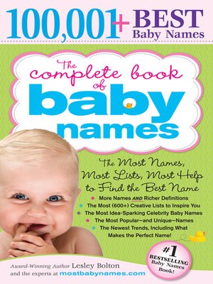 cover image of The Complete Book of Baby Names